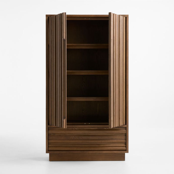 Ada 40" Fumed Oak Closed Storage Cabinet