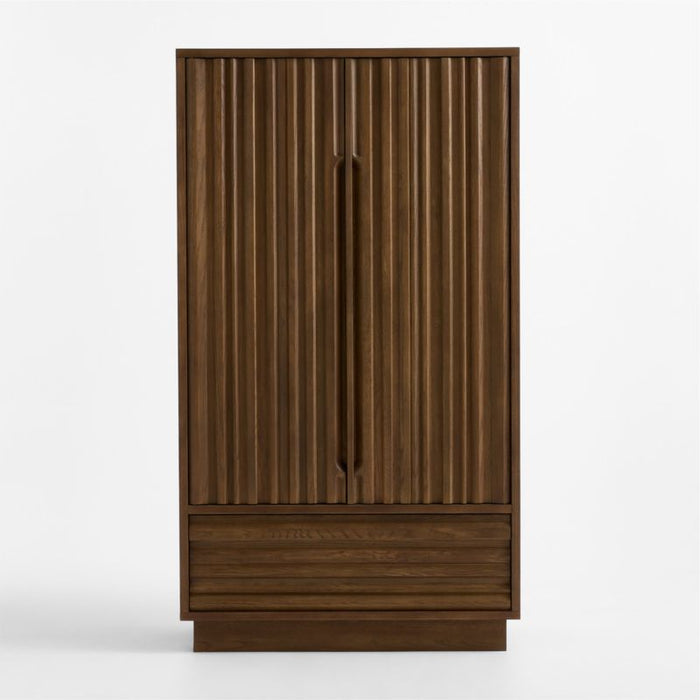 Ada 40" Fumed Oak Closed Storage Cabinet