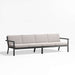 Alfresco 108" Metal Outdoor Sectional Sofa with Silver Sunbrella® Cushions