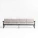 Alfresco 108" Metal Outdoor Sectional Sofa with Silver Sunbrella® Cushions