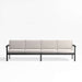 Alfresco 108" Metal Outdoor Sectional Sofa with Silver Sunbrella® Cushions