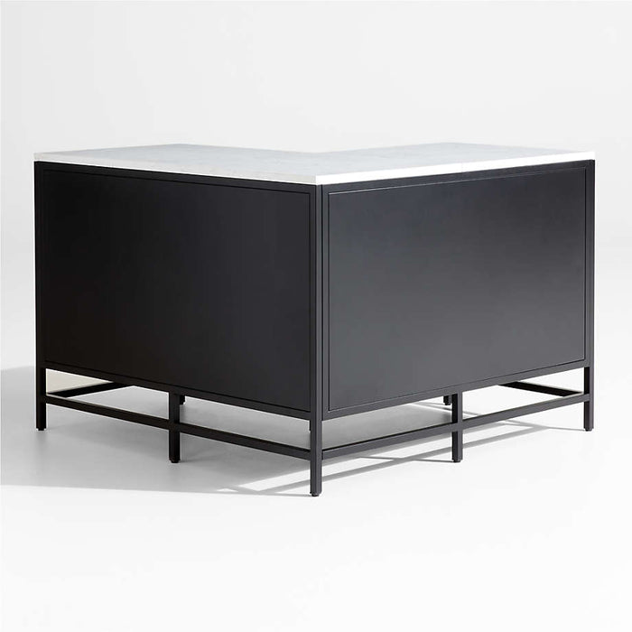 Alfresco Black Corner Outdoor Kitchen Cabinet Set
