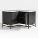 Alfresco Black Corner Outdoor Kitchen Cabinet Set