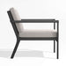 Alfresco Black Metal Petite Outdoor Lounge Chair with Silver Sunbrella® Cushions