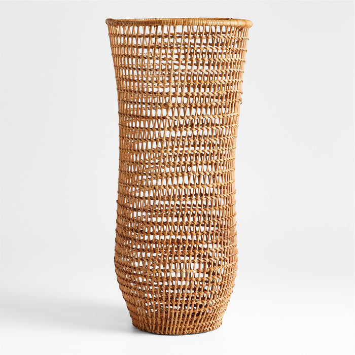 Algarve Large Light Brown Woven Vase 22"