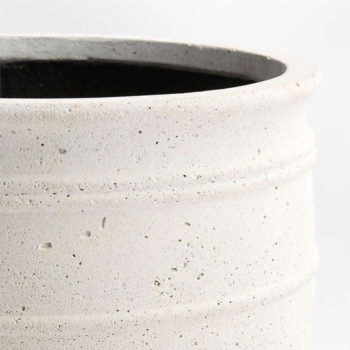 Kina 20.08" x 14.57" White Indoor/Outdoor Fiberstone Planter