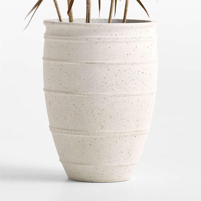 Kina 20.08" x 14.57" White Indoor/Outdoor Fiberstone Planter