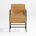 Alvar Black Rattan Dining Arm Chair