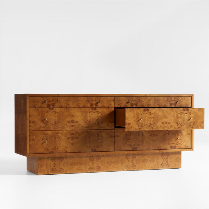 Ambrose Mappa Burl Wood 6-Drawer Dresser