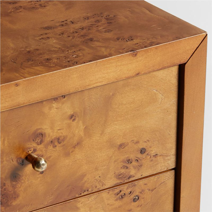 Ambrose Mappa Burl Wood 6-Drawer Dresser