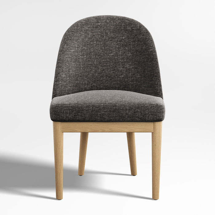 Ana Charcoal Grey Natural Wood Dining Chair