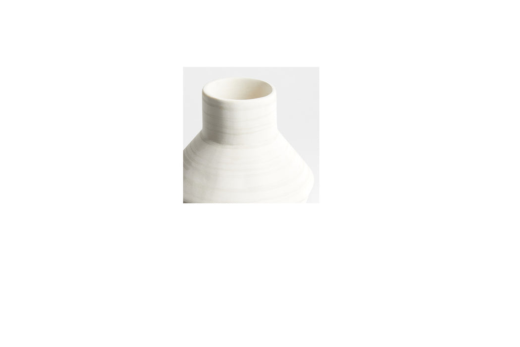 Angle Cream Ceramic Vase 11.5"