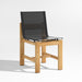 Anguilla Teak Outdoor Dining Side Chair with Black Cushions