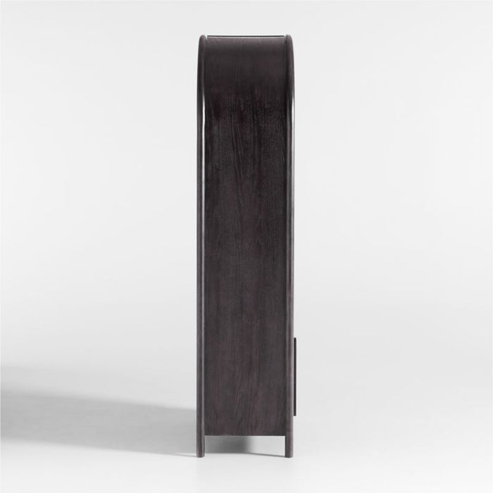 Annie 38" Charcoal Brown Wood Storage Bookcase with Shelves by Leanne Ford
