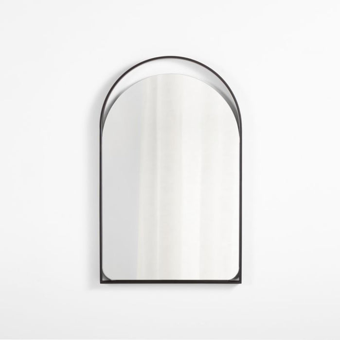 Aosta Black Wall Mirror 25"x40"