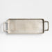 Argento Antique Metal Rectangular Tray with Divided Glass Bowls