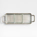 Argento Antique Metal Rectangular Tray with Divided Glass Bowls