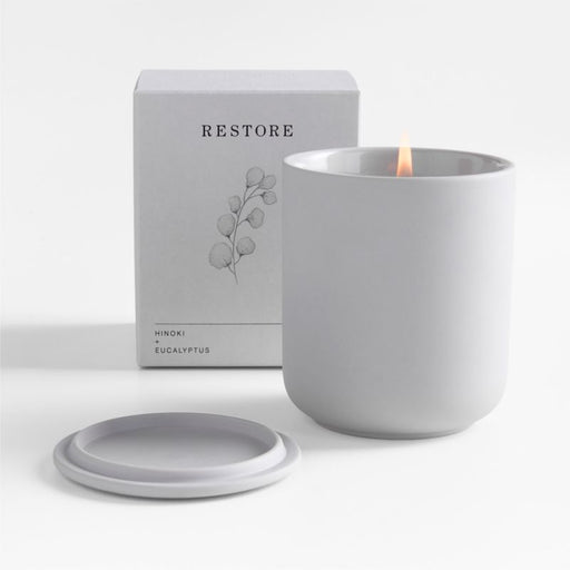 Restore Aromatherapeutic 1-Wick Scented Candle - Hinoki + Eucalyptus
