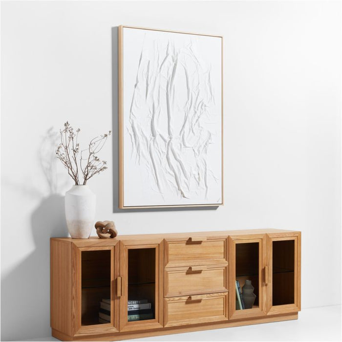 Calypso 90" Natural Wood Storage Media Console