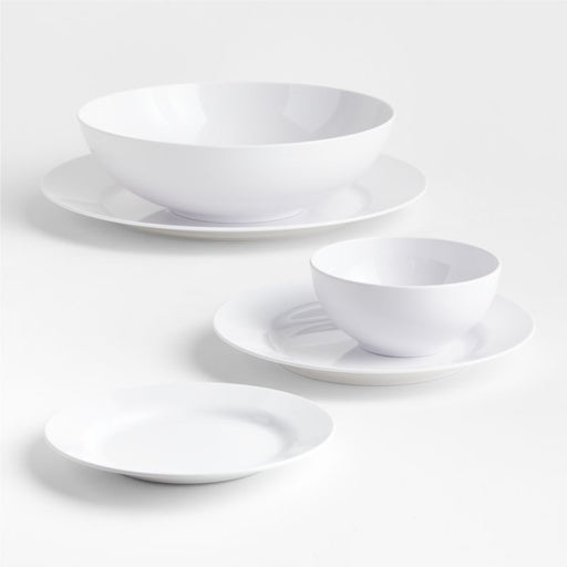 Aspen Rimmed Melamine Dinner Plate