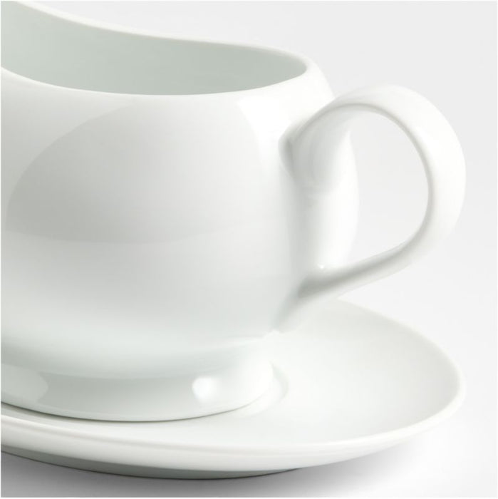 Aspen Porcelain Gravy Boat with Saucer