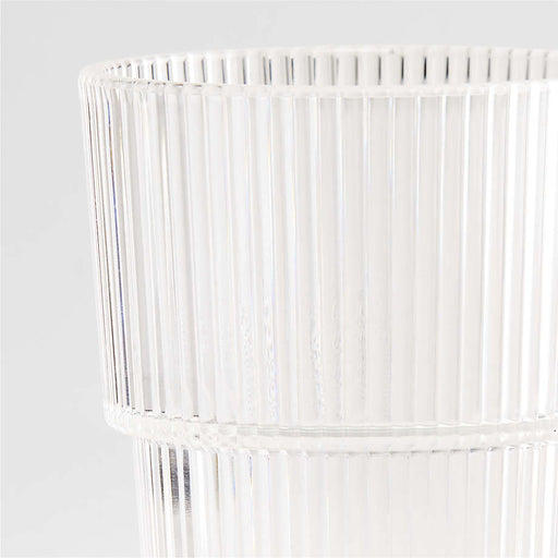 Atwell Acrylic Stackable Ribbed Double Old-Fashioned Glass
