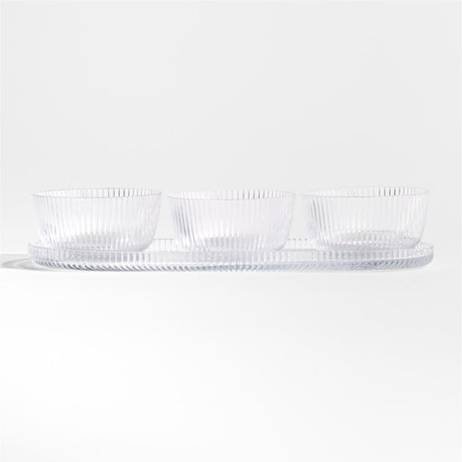 Atwell Glass Tray with Bowl Trio