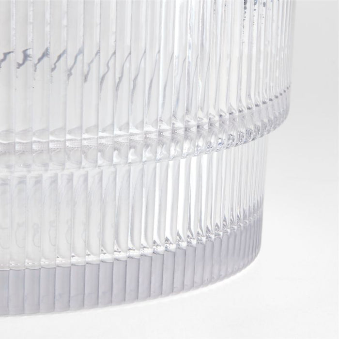 Atwell Ribbed Glass Beverage Tub