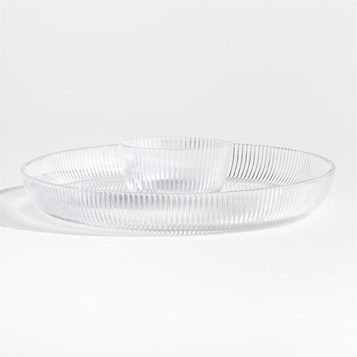 Atwell Glass Chip and Dip with Mini Bowl