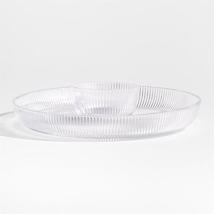 Atwell Glass Chip and Dip with Mini Bowl