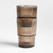 Atwell 16-oz. Taupe Stackable Ribbed Highball Glass