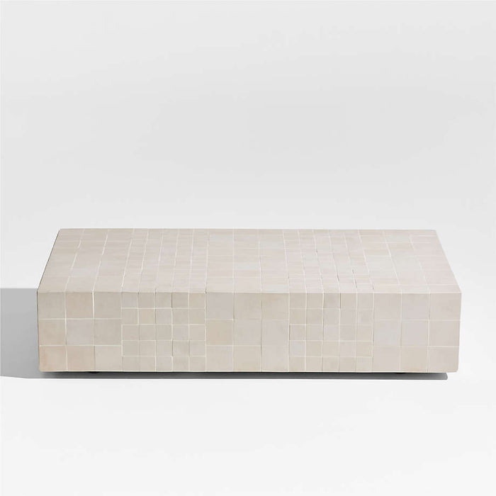 Avalon 51" Rectangular Tile Outdoor Coffee Table