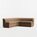 Aveline Chocolate Upholstered L-Shaped Loveseat Dining Banquette