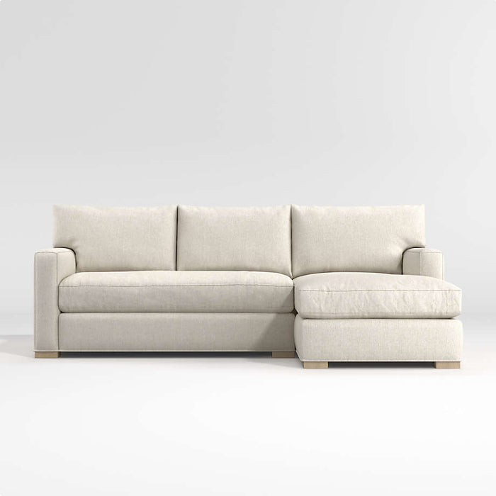 Axis 2-Piece Bench Sectional Sofa with Chaise Lounge
