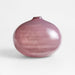 Flow Round Pink Glass Vase 9" by Brigette Romanek