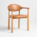 Isle Leather and Wood Dining Chair by Brigette Romanek