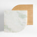 Laurel Canyon Natural Oak Wood and Marble 24" Layered End Table by Brigette Romanek