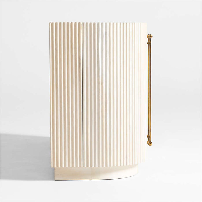 Coastline 72" Oak Wood Fluted Credenza by Brigette Romanek