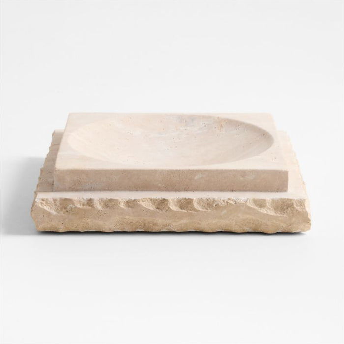 Plat Travertine Centerpiece Bowl 15" by Brigette Romanek