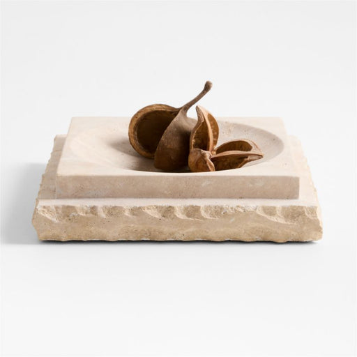 Plat Travertine Centerpiece Bowl 15" by Brigette Romanek