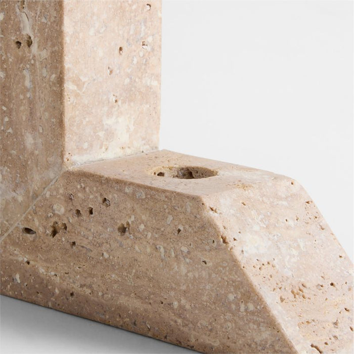 Up Travertine 2-Taper Candle Holder by Brigette Romanek