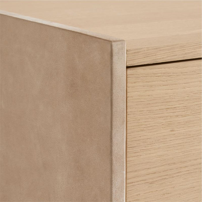 Venice Leather and Oak Wood 6-Drawer Dresser by Brigette Romanek