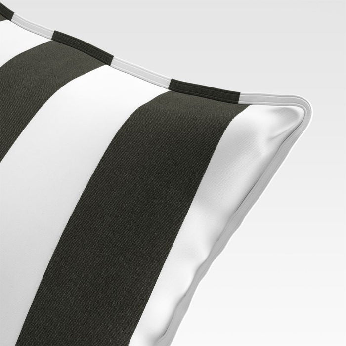 Sunbrella ® Cabana Black Stripe 20"x20" Outdoor Pillow