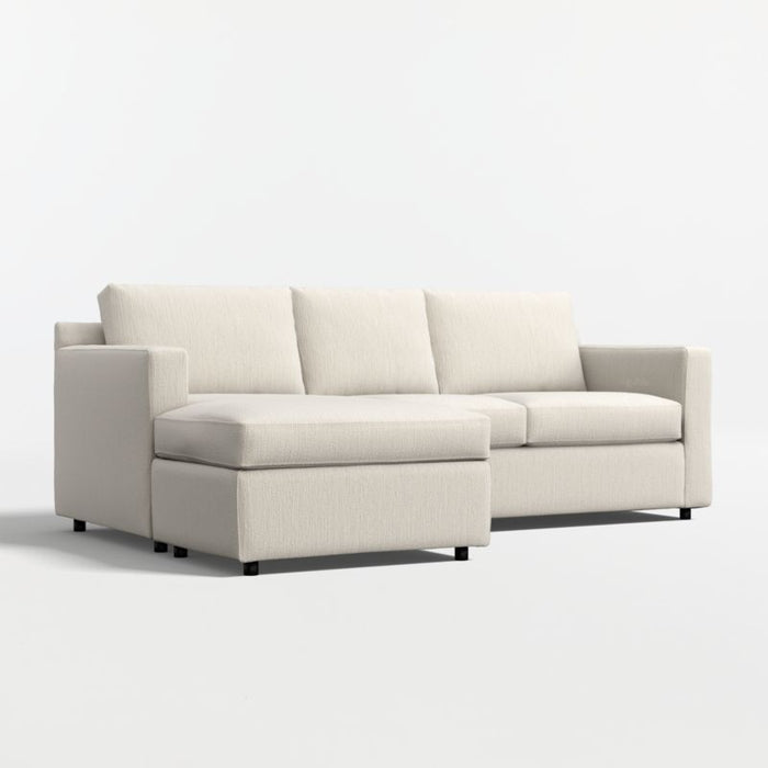 Barrett II 91" Reversible Storage Chaise Lounge Queen Sleeper Sectional Sofa
