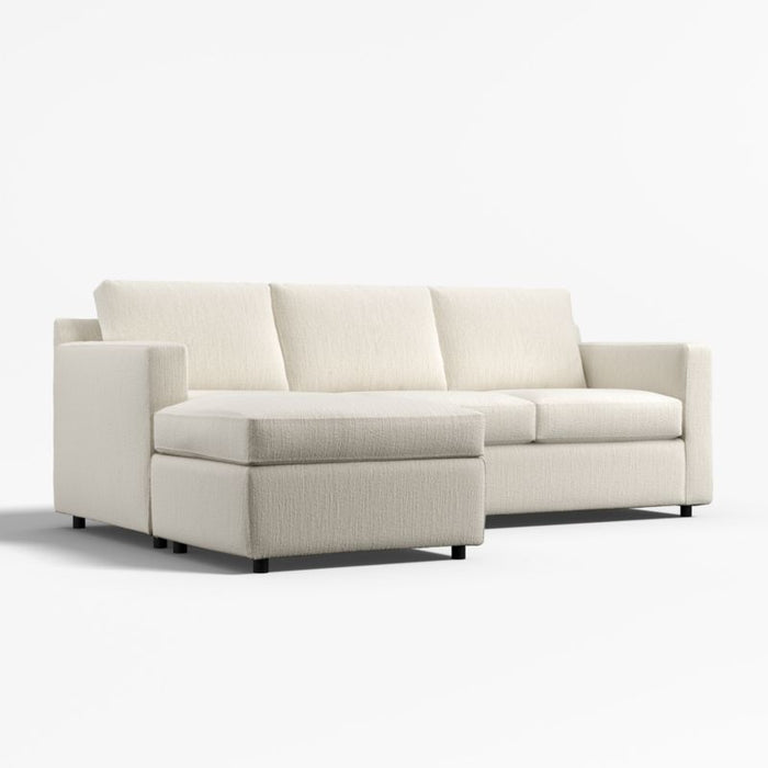 Barrett II 91" Reversible Storage Chaise Lounge Sectional Sofa