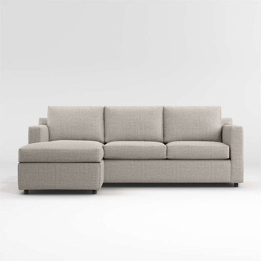 Barrett II 91" Reversible Storage Chaise Lounge Queen Sleeper Sectional Sofa