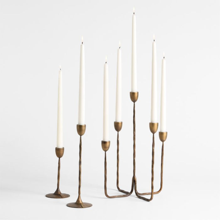 Barteau Large Brass Taper Candle Holder 11"
