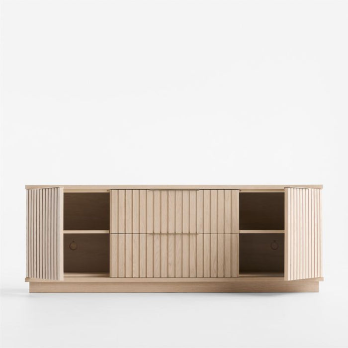 Batten 72" White Oak Storage Media Console