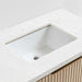 Batten 72" White Marble Top and Oak Wood Double Sink Floating Vanity