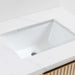 Batten 30" White Marble Top and Oak Wood Single Sink Floating Vanity